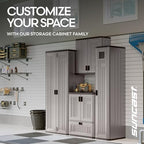 Suncast Tall Storage Cabinet for Garage Organization - Image 6