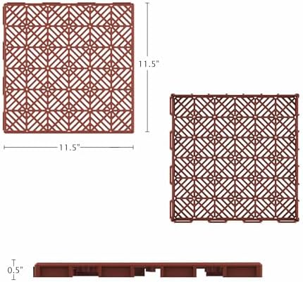 Deck Tiles - 6-Pack Pavers - Polypropylene Interlocking Patio Tiles - Outdoor - Image 6