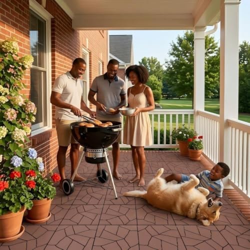 Plastic Interlocking Deck Tiles, Waterproof All‑Weather Outdoor Flooring - Image 6