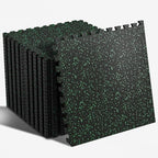 SUPERJARE 0.56'' Thick 48 Sq Ft Rubber Top Gym Flooring by SUPERJARE