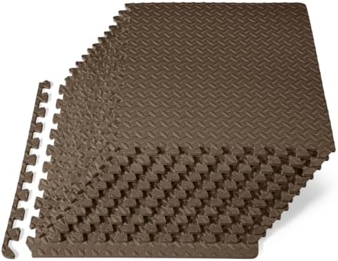 ProsourceFit Exercise Puzzle Mat 1/2-inch, EVA Interlocking Foam Floor Tiles by ProsourceFit