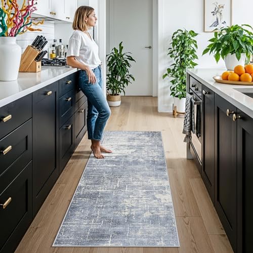 2x6 Non-Slip Entryway Area Rugs: Washable Stain Resistant Kitchen Carpet Low - Image 4