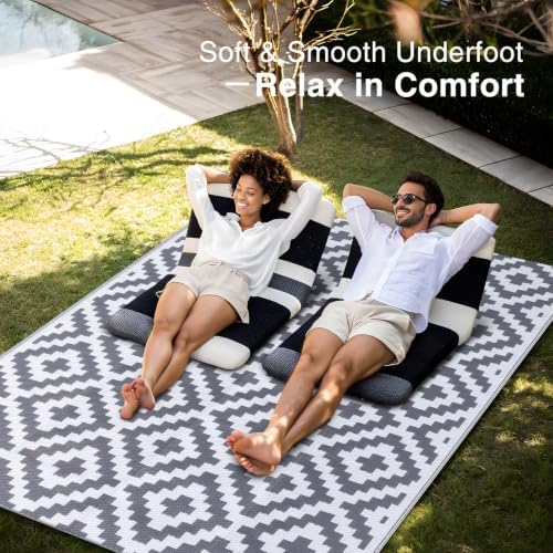 OLANLY Outdoor Rug 4x6 ft Waterproof Reversible Mat - Image 5