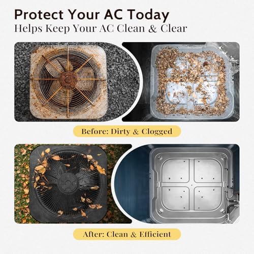 COSFLY Mesh AC Cover for Central Air Conditioner, Breathable Top, 32” x 32” - Image 5