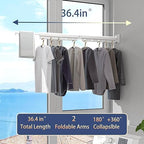 wall Mounted Clothes Drying Folding Hanger Rack - Image 3