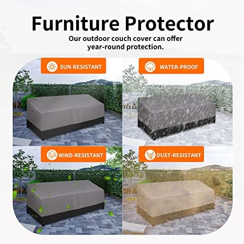Easy-Going Heavy Duty Outdoor Bench Couch Cover, 104Wx32.5Dx33H inch - Image 5