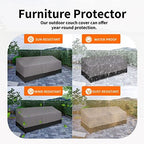 Easy-Going Heavy Duty Outdoor Bench Couch Cover, 104Wx32.5Dx33H inch - Image 5