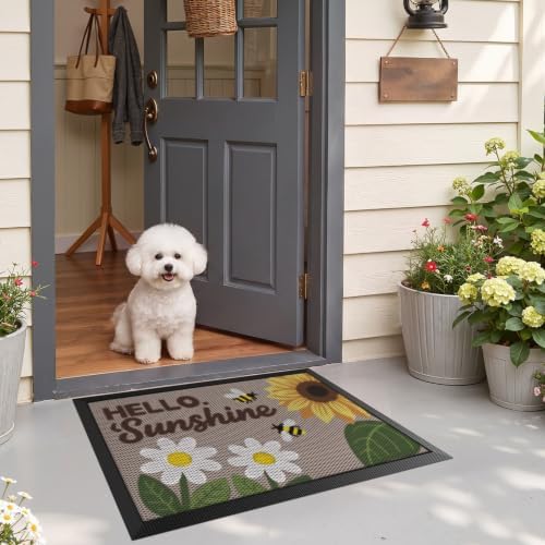 LUMI Outside Welcome Door Mat 17x30, Non-Slip Durable Rubber Easy Clean - Image 3