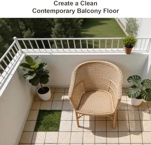 JJWOOD Stone-Look Interlocking Deck Tiles, Matte Rock Texture Outdoor Floor - Image 6