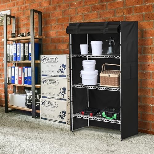 Wire Rack Shelf Cover, Heavy Duty Waterproof Dustproof Standing Shelf Units - Image 4