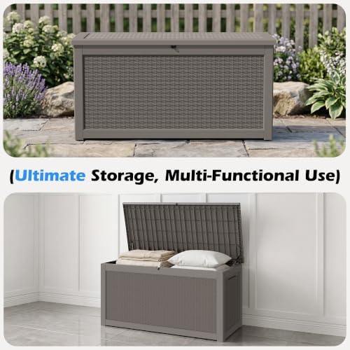 Outdoor Storage Box Waterproof, 320 Gallon Deck Box - Image 6
