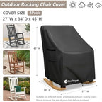 Outdoor Rocking Chair Covers 4 Pack 600D Heavy Duty Waterproof - Image 2