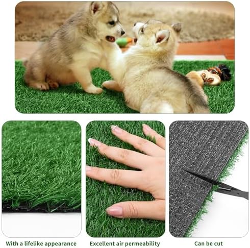 Aodaer 12 Pack Artificial Grass Mat 12 x 12 Inch Fake Grass Square Mat - Image 4