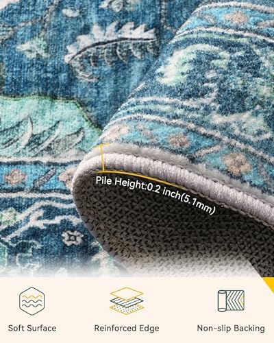 RELEANY Washable Area Rug, Square 7'x7' - Image 2