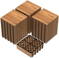 Goplus 54-Pack Acacia Wood Interlocking Deck Tiles by Goplus