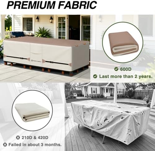 Porch Shield Waterproof Rectangular Patio Table Cover 84 x 56 inch - Image 5