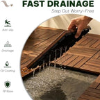 Acacia Interlocking Deck Tiles, 6 Slats - Image 6