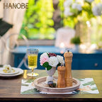 Hanobe Unfinished Round Wooden Craft Trays - Image 2