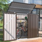 AECOJOY Outdoor Trash Can Storage Shed, 46 Cu.Ft Metal Garbage Bin Enclosure - Image 5