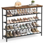 VASAGLE 5-Tier Shoe Rack, 20-24 Pairs, Steel Frame by VASAGLEbySONGMICSHOME
