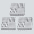 18 Pack Modular Interlocking Tiles Double Non-Slip 12"x12" White by wiiiw