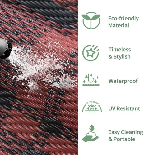 GENIMO Outdoor Rug, Waterproof Plastic Rugs - Image 6