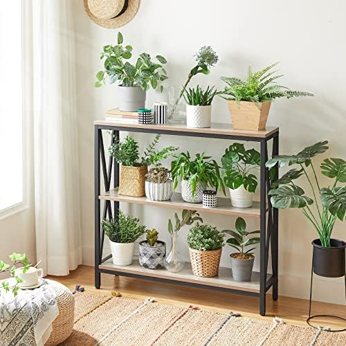MAHANCRIS 31.5" Sofa Table, Industrial Console Table, 3-Tier Entryway Table - Image 4