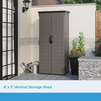 Suncast 22 Cu Ft, Vertical Storage Shed, Pad-Lockable Double Doors - Image 2