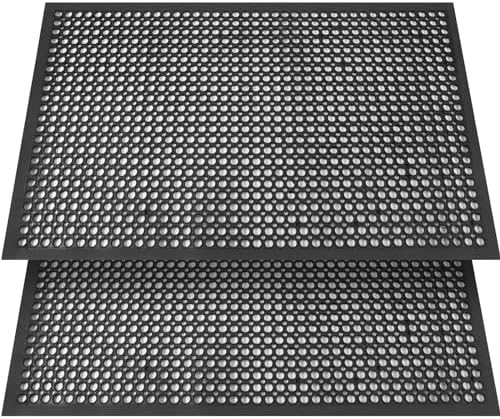 Anti Fatigue Rubber Floor Mat 2 Pack Restaurant Kitchen Mats by Yoshiko