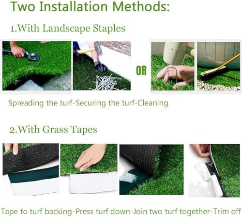 Artificial Grass Rug 9FTx36FT Synthetic Grass Turf Rug Indoor Outdoor Garden - Image 5
