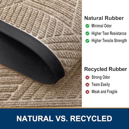Smiry Front Door Mat Outside Entrance, Low Profile Rubber Doormat - Image 5