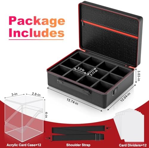 Proijeut Card Deck Box with Portable Case, 12 Pack Clear Commander Deck Box - Image 2