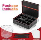 Proijeut Card Deck Box with Portable Case, 12 Pack Clear Commander Deck Box - Image 2