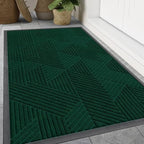 Smiry Front Door Mat Outside Entrance, Low Profile Rubber Doormat by Smiry