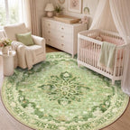 RELEANY Washable Area Rug, Round 5ft by RELEANY
