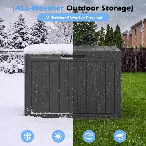 Outdoor Storage Box Waterproof, 45 Gallon Deck Box - Image 4