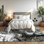 GarveeHome Modern Washable Rugs 6x9 Neutral Abstract Throw Rugs, Non-Slip - Image 2