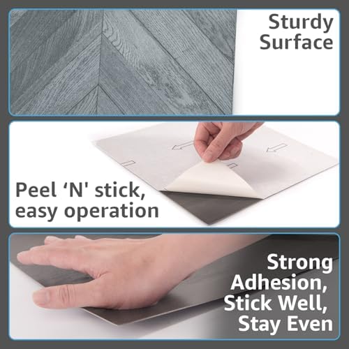 Art3d 60-Pack Herringbone Peel and Stick Floor Tiles - Image 5