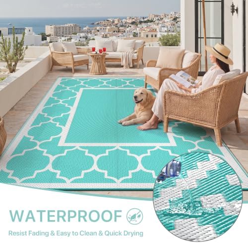 GENIMO Outdoor Rug, Waterproof Plastic Rugs - Image 6