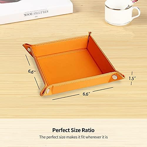 Key Dish Bowl for Entryway, Catchall Holder Bedside Table Valet Tray for Men - Image 3