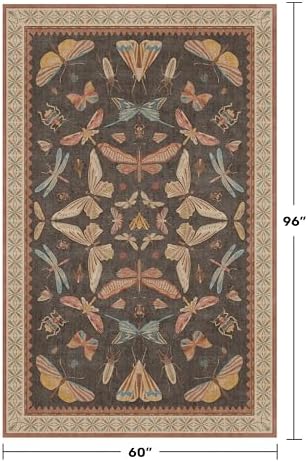 5x8 Brown Rugs for Living Room, Soft Boho Rugs for Bedroom, Non Slip Dining - Image 2