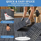 Plastic Interlocking Deck Tiles 27 Pack 12"x12" | Non-Slip Tool-Free Waterproof - Image 4
