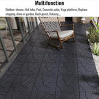 44 Pack Interlocking Deck Tiles, 12x12 Inch Modern Plastic Outdoor Flooring - Image 4