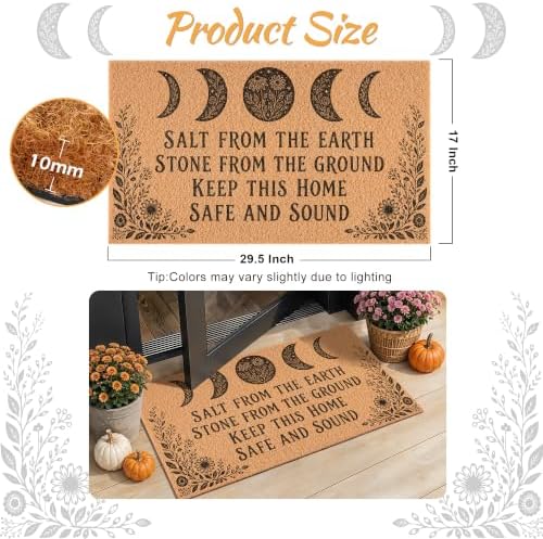 Witchy Halloween Door Mat, Gothic Blessing Rug - Image 2