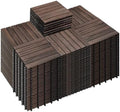 PrimeZone 162 PCS Solid Acacia Wood Interlocking Patio Deck Tiles Outdoor by PrimeZone