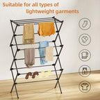 Drying Rack Clothing, 3-Tier Clothes Drying Rack Foldable, Antirust Laundry - Image 7
