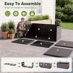 Devoko 185 Gallon Deck Box Resin Outdoor Storage Box Waterproof - Image 4