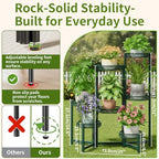 7 Tier Metal Corner Plant Stand Indoor Outdoor, Folding Tall Plant Rack - Image 3