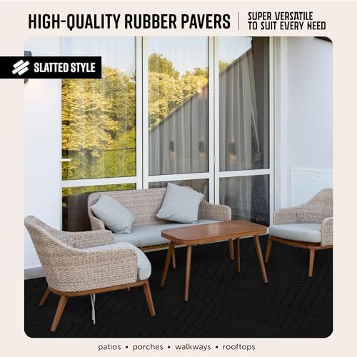 Playsafer Slatted Rubber Interlocking Tile - Image 2