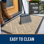 OLANLY Front Door Mat Outside 35x23, All-Season Absorbent Rubber Doormat - Image 6